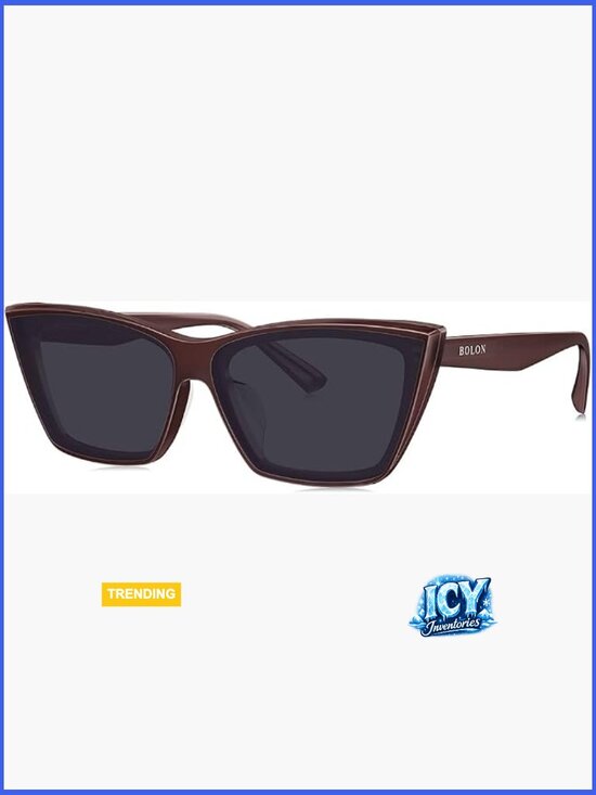 Cat Eye Polarized Sunglasses in Translucent Wine Red main image 6